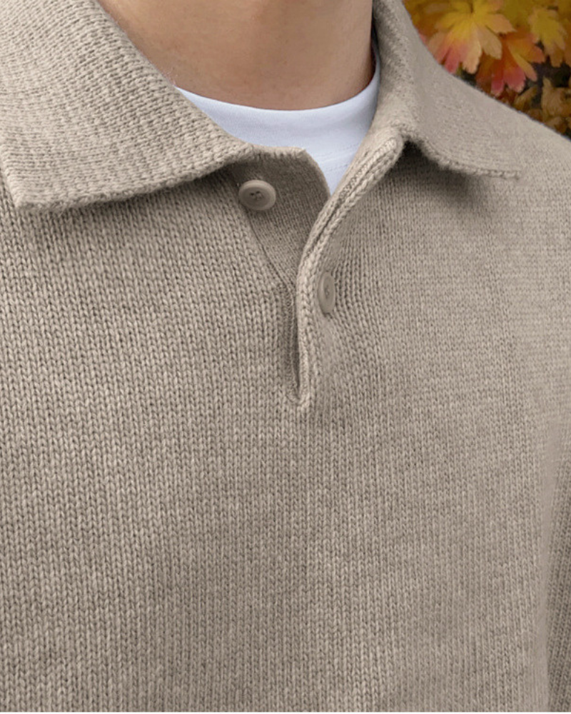Avellione™ - Wełniany Zapinany Sweter