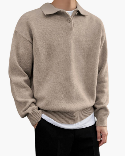 Avellione™ - Wełniany Zapinany Sweter