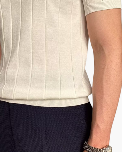 Avellione™ - Koszulka Polo Prążkowana