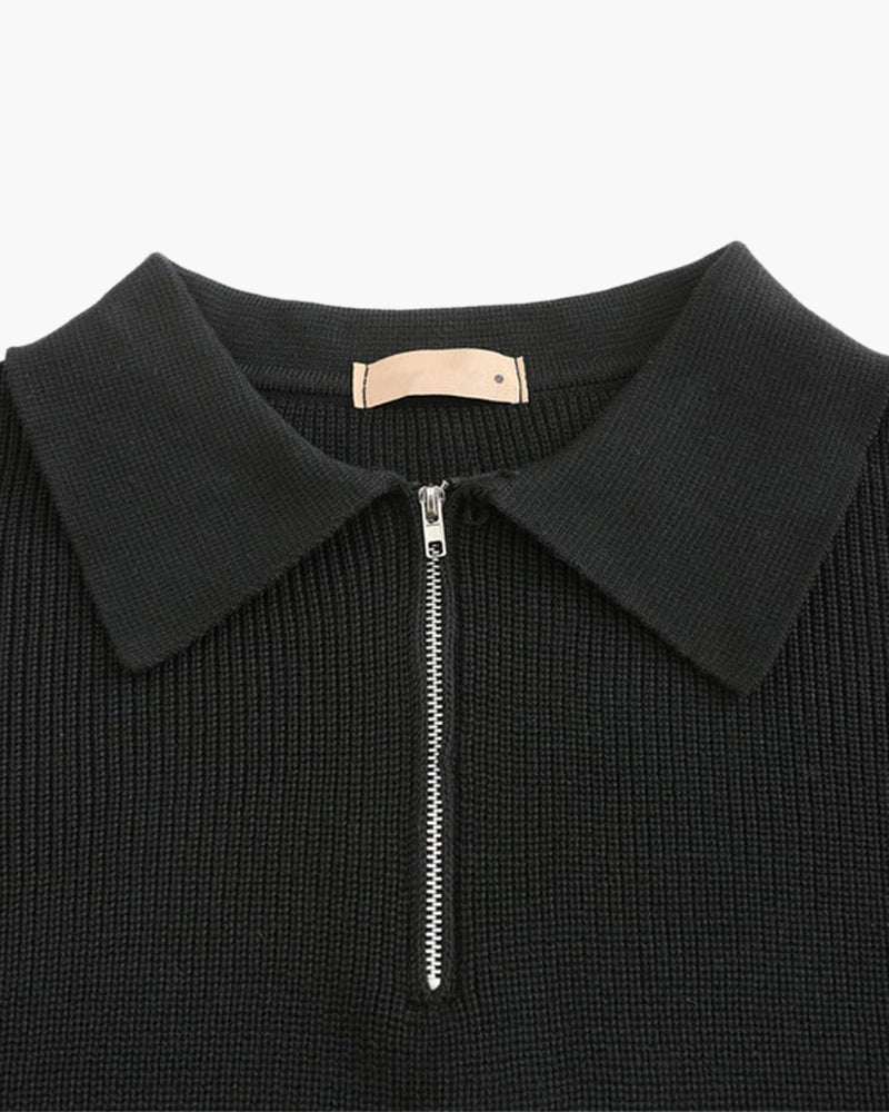 Avellione™ - Sweter Zapinany Do Połowy