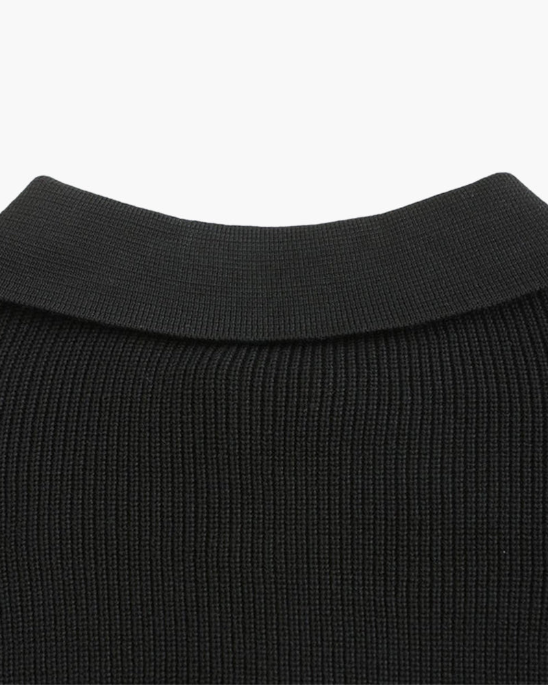 Avellione™ - Sweter Zapinany Do Połowy