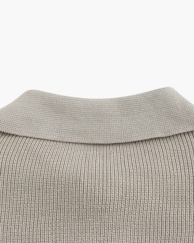 Avellione™ - Sweter Zapinany Do Połowy