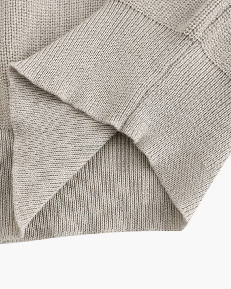 Avellione™ - Sweter Zapinany Do Połowy