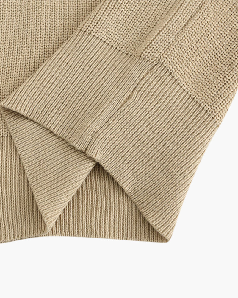 Avellione™ - Sweter Zapinany Do Połowy